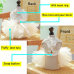 【Anelekor】 Fancy Dog Dresses with Leash Ring, Embroidered Dog Wedding Dress, Bow Puppy Clothes for Small pet Girl Multi-Layer Lace Tutu Cat Outfit for Kitten Chihuahua Yorkie,X-Large