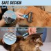【Auto Scoop】Pet Grooming Combo - Blue Deshedding Brush with Metal Comb for Detangling and Dematting Long, Matted Fur on Cats and Dogs